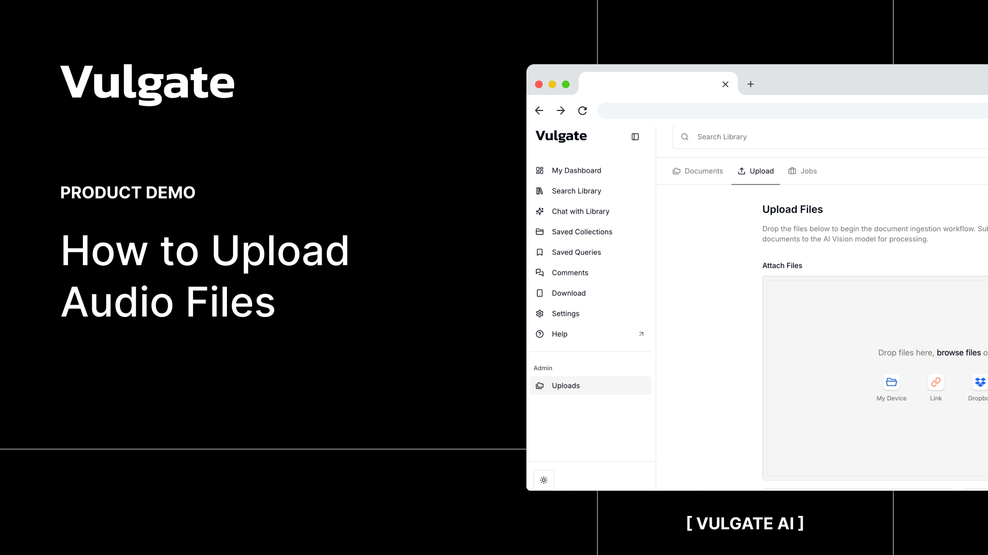 How to Upload Audio Files: Vulgate AI Tutorial